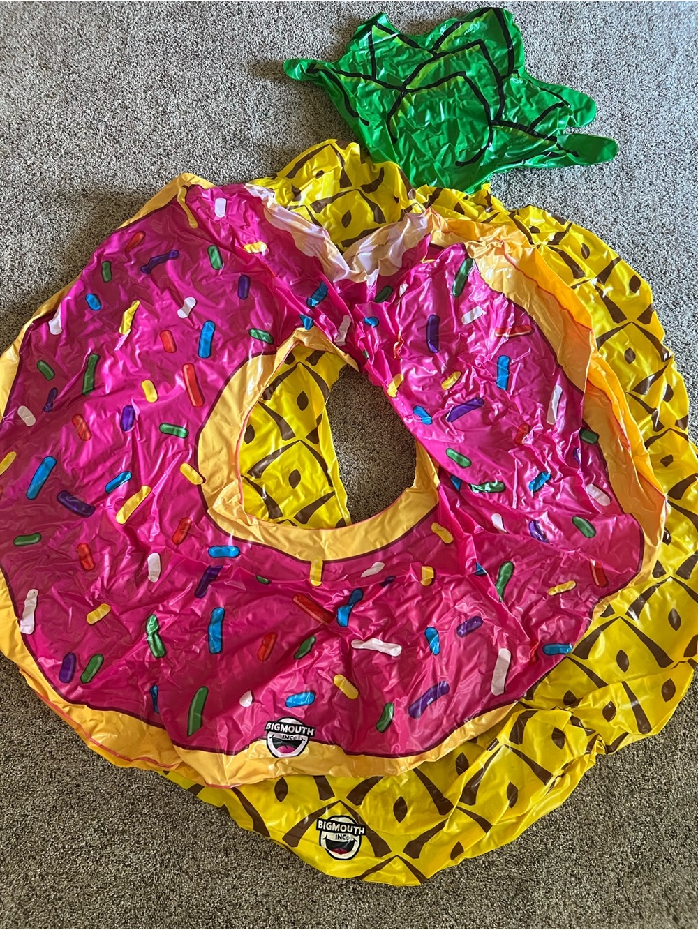 BigMouth Inc. Donut Pool Float - Bright Pink & Yellow